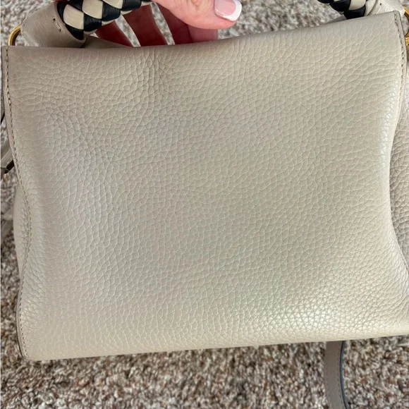 Mulberry iris beige gold top handle 2 way Purse handbag satchel - Picture 8 of 15